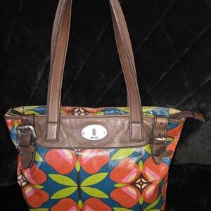 Fossil Multicolor Floral Tote Bag
